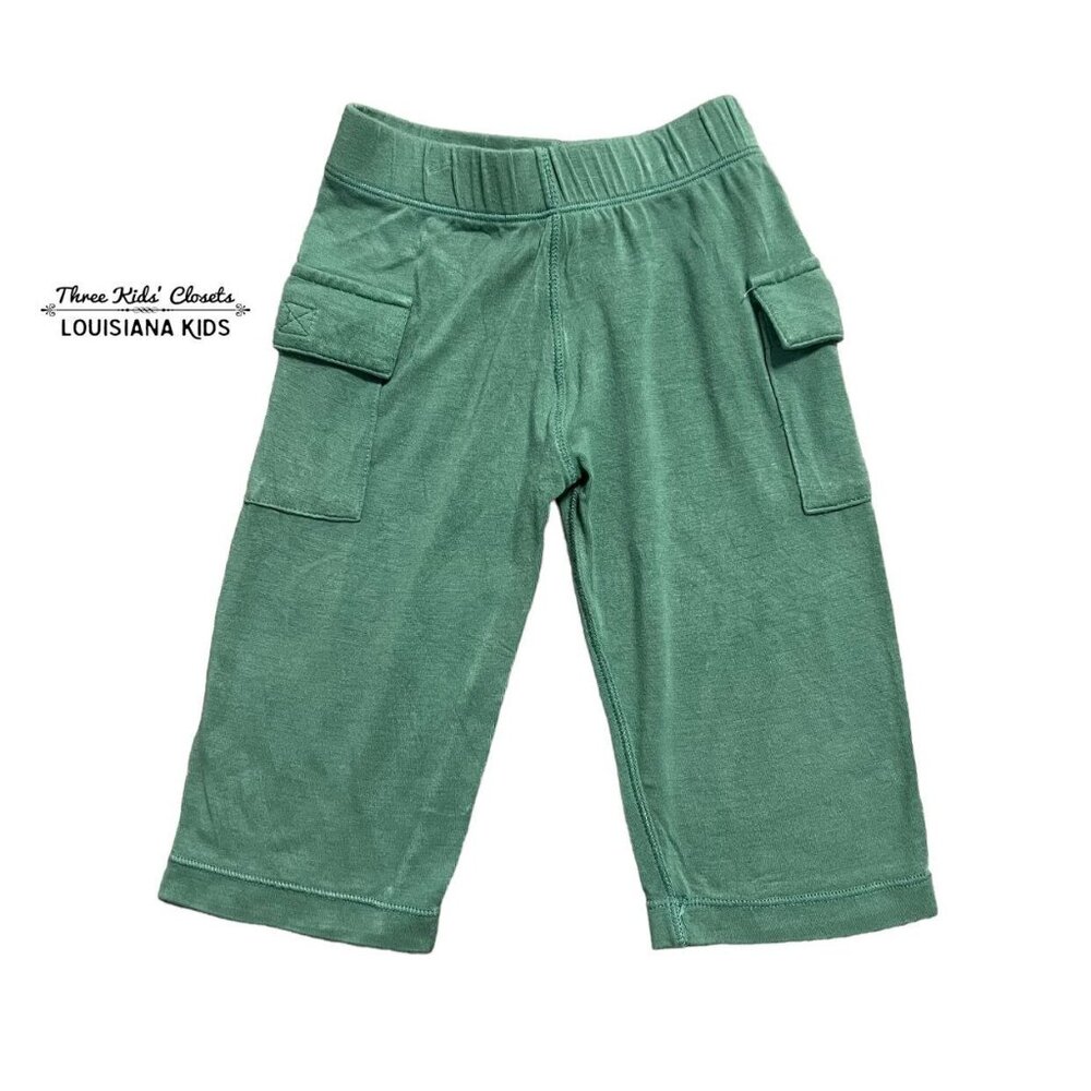 Kickee Pants 6-12m Green Bamboo Pull-On Cargo Pants
